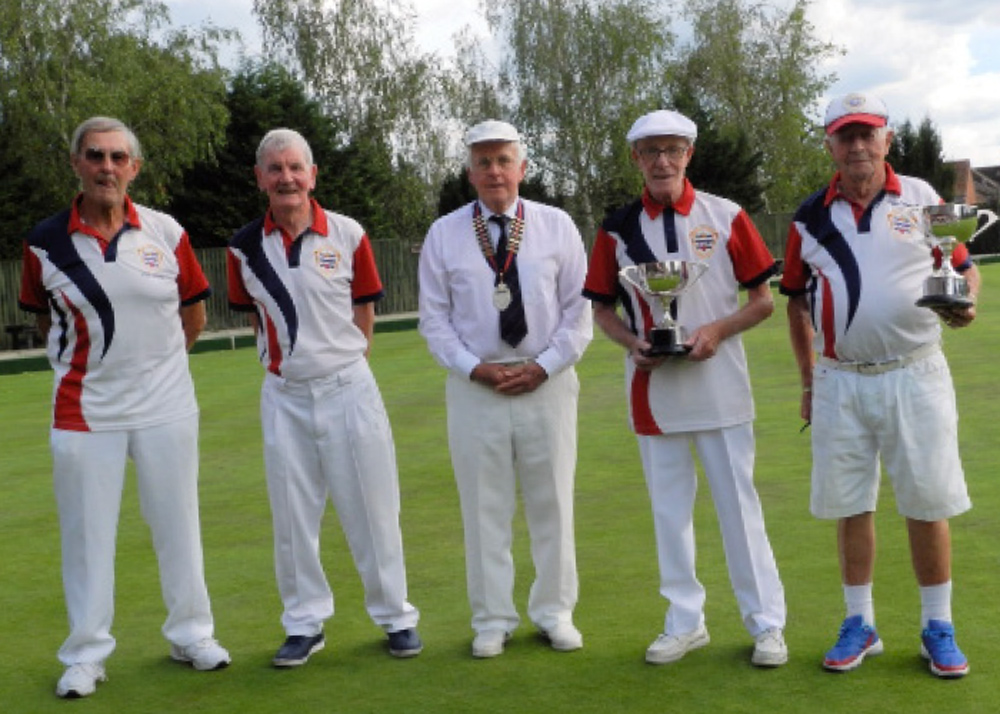 Mike Tolman, Shaun Woods, Ron Wing, Bill Emery and Peter Edwards – Men’s Pairs Cup Winners and Runners-Up 2022