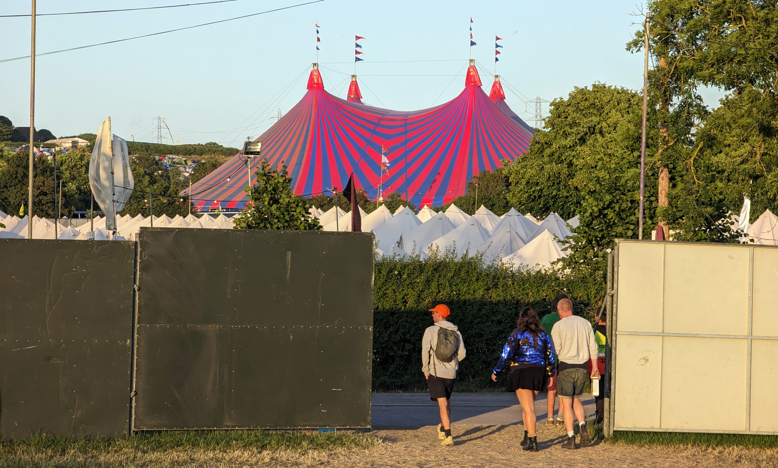 Punters make their way through an entrance gate at the 2023 Glastonbury Festival. Picture: Paul Jones