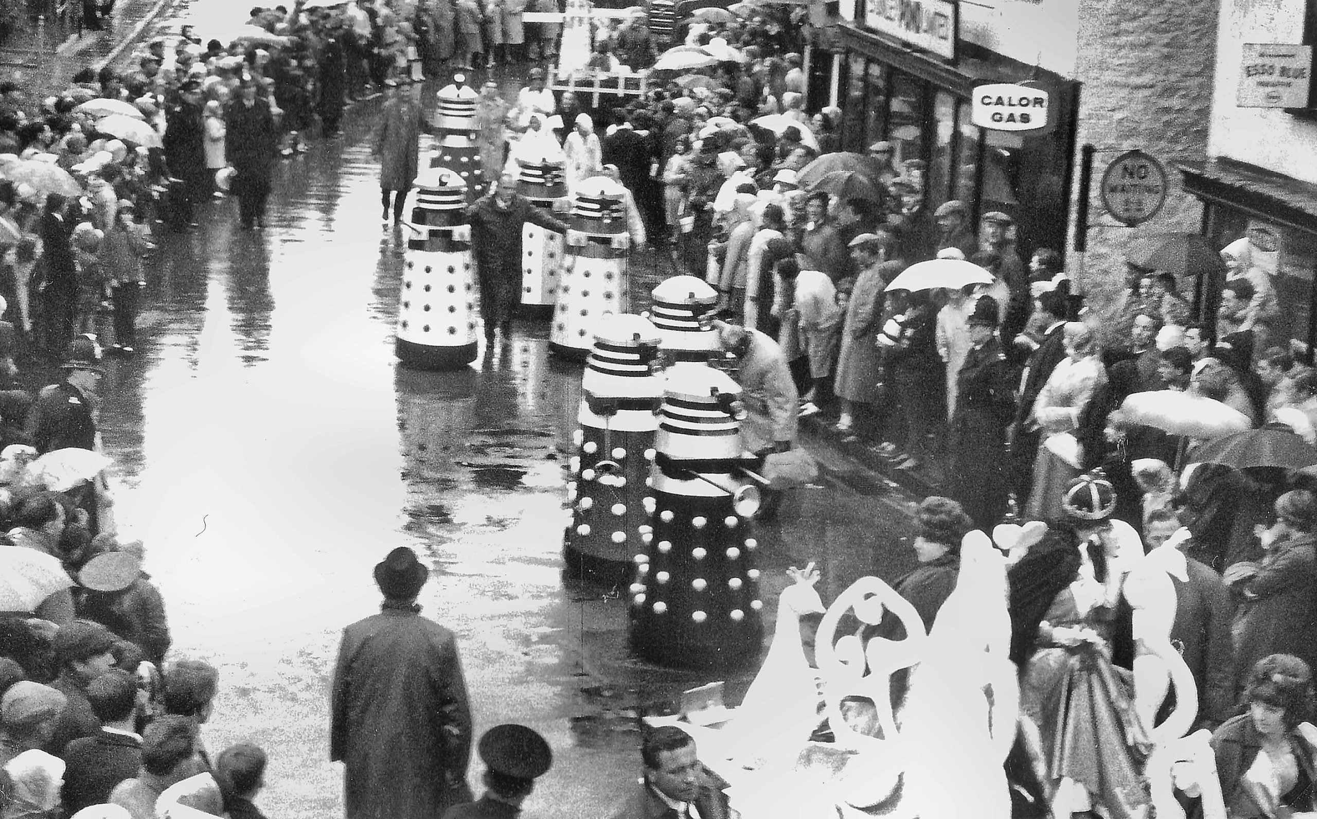 Glimpse A wet Carnival procession in 1965 when the Daleks, set on world domination, needed some human help.