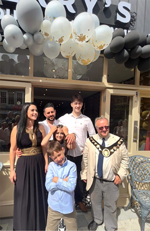 The mayor officially opened Jerry's, in West Street, Blandford