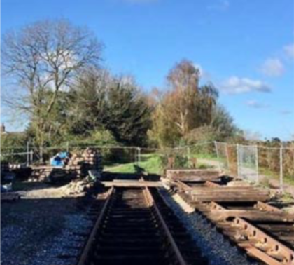 EXTENSION PLANS; Looking towards Bere Marsh from the JUST THE TICKET: Shillingstone station end of the current station site