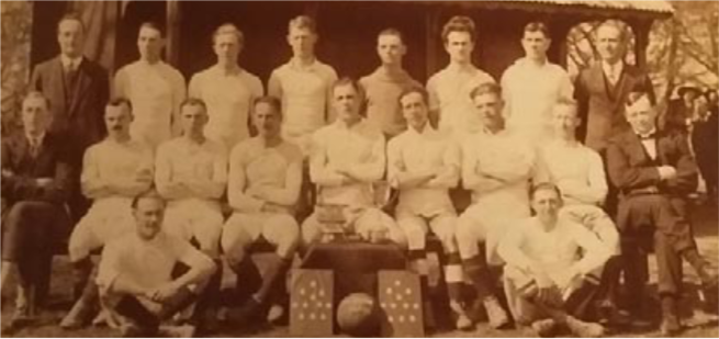 The trophy-winning team from the 1920-21 season