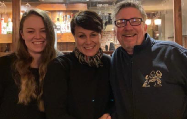 YOU’RE WELCOME: Greg and Rhiannon Chauncey and daughter Hannah at The Antelope