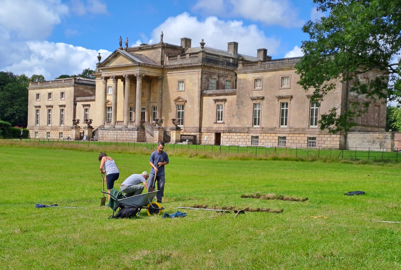 The start of trench marking. Picture: National Trust/Martin Papworth