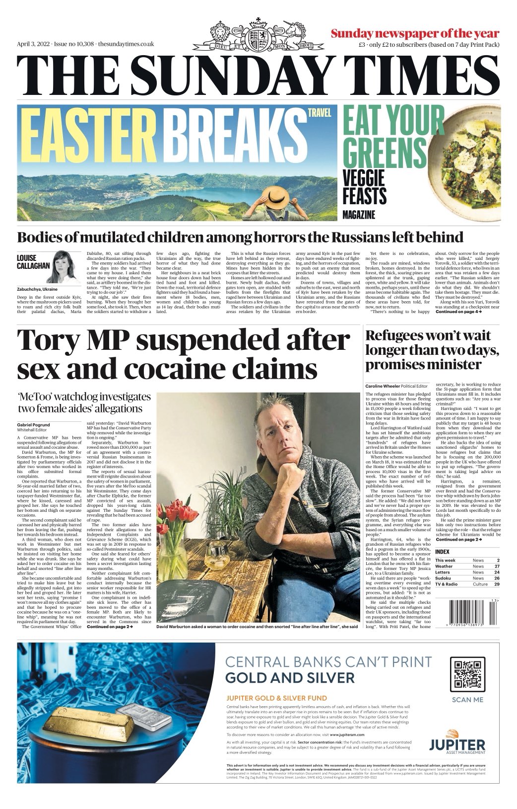 The Sunday Times published allegations in April last year