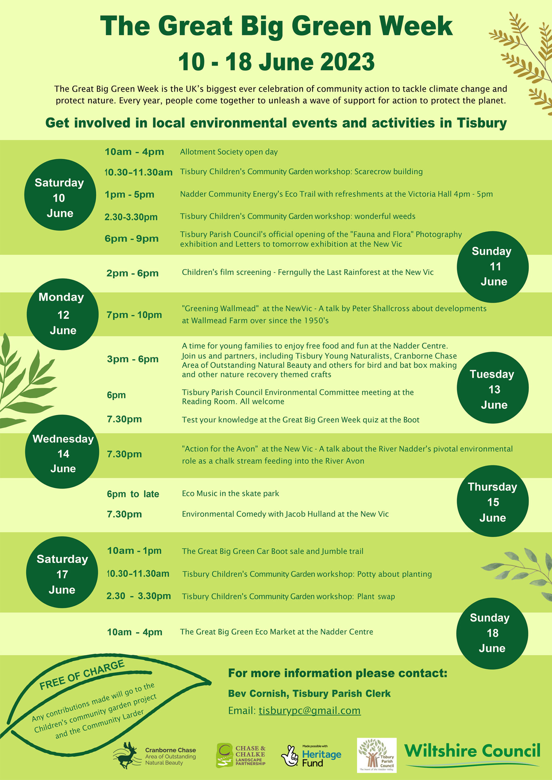 Tisbury Great Big Green Week full poster