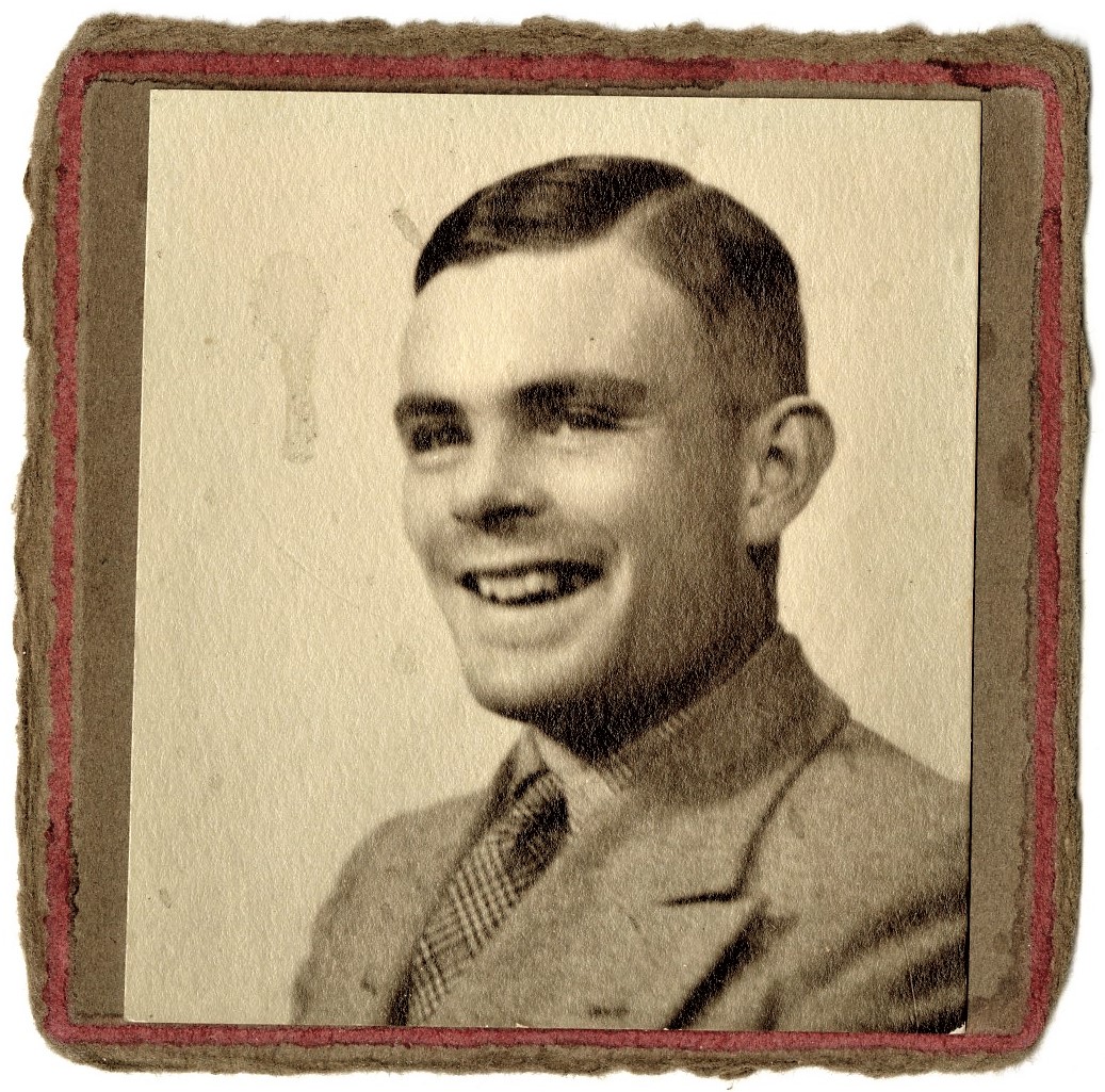 A passport photograph of Alan Turing from 1936. Picture: Sherborne School