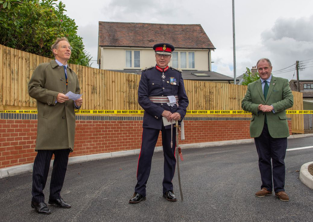 IT’S OPEN: Julian Prichard, Chair of the Friends of Westminster Memorial Hospital, Angus Campbell, Her Majesty’s Lord-Lieutenant for Dorset and, right, Simon Hoare, MP for North Dorset