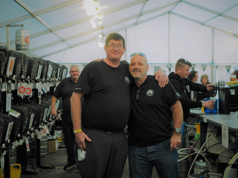 Paul Howes and Gary Hawkins were among the volunteers at the festival