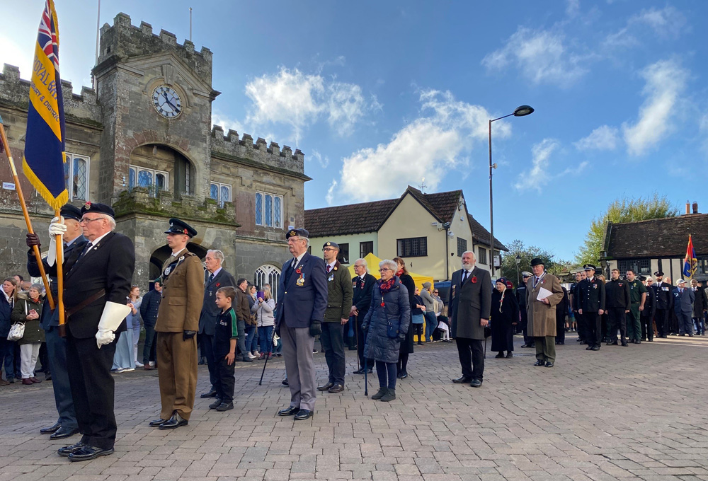 Members of the Royal British Legion were among those to pay tribute to the fallen in Shaftesbury.