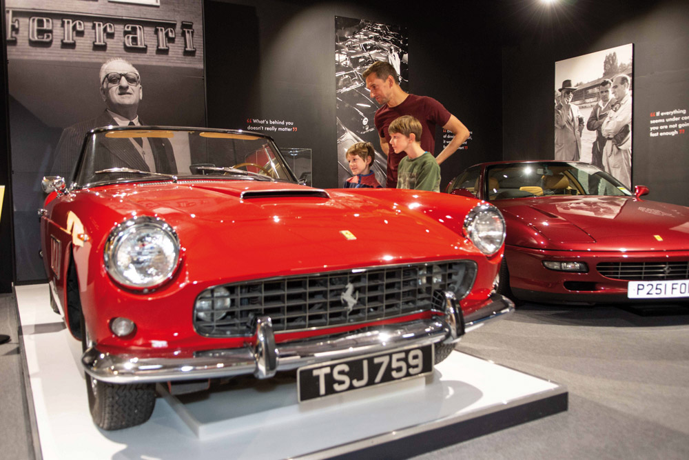 Families get up close to the famous 1960 Ferrari 250 GT Cabriolet
