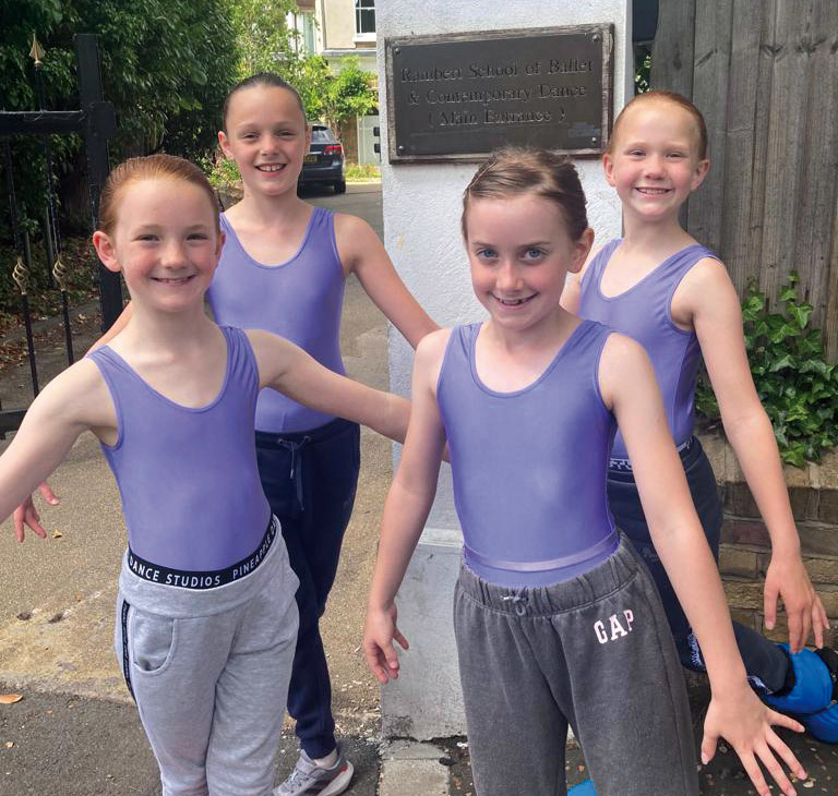 Pictured from left to right: Sophie Wraith, 9, Imogen Gawler, 10, Tilly Hutchins, 9, and Harriet Wraith, 10, students at Just Dance in Wincanton