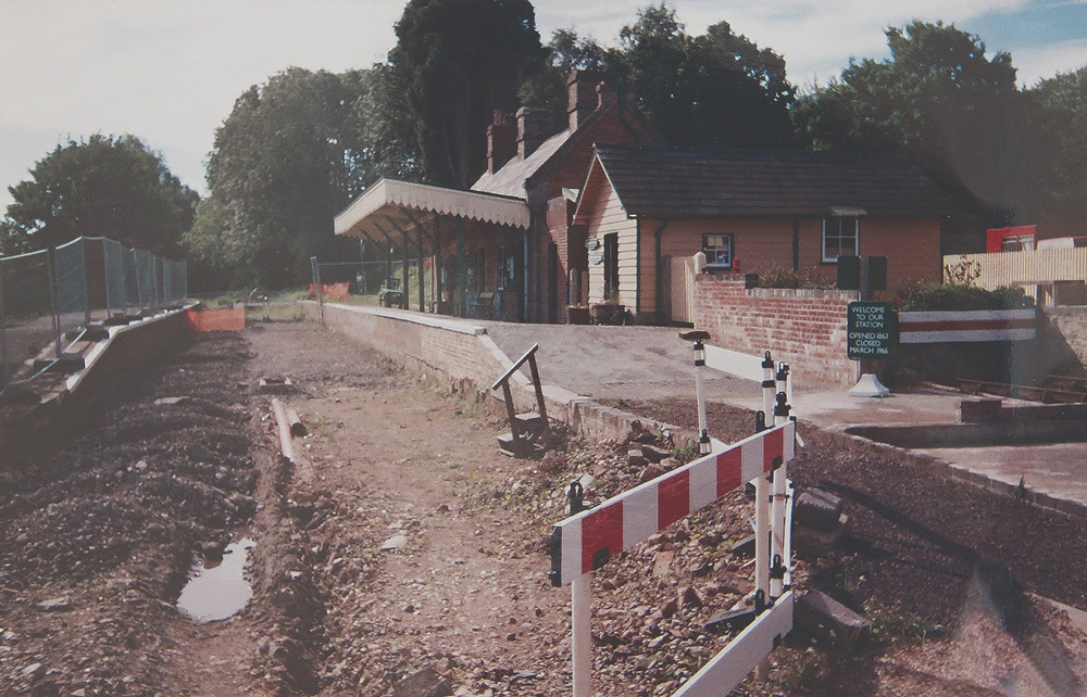 Nigel Moody visited the station during 1999 and 2001, and captured these images of its dereliction; in the 1990s a group of volunteers got together to begin renovations of the station, both courtesy North Dorset Railway Archives